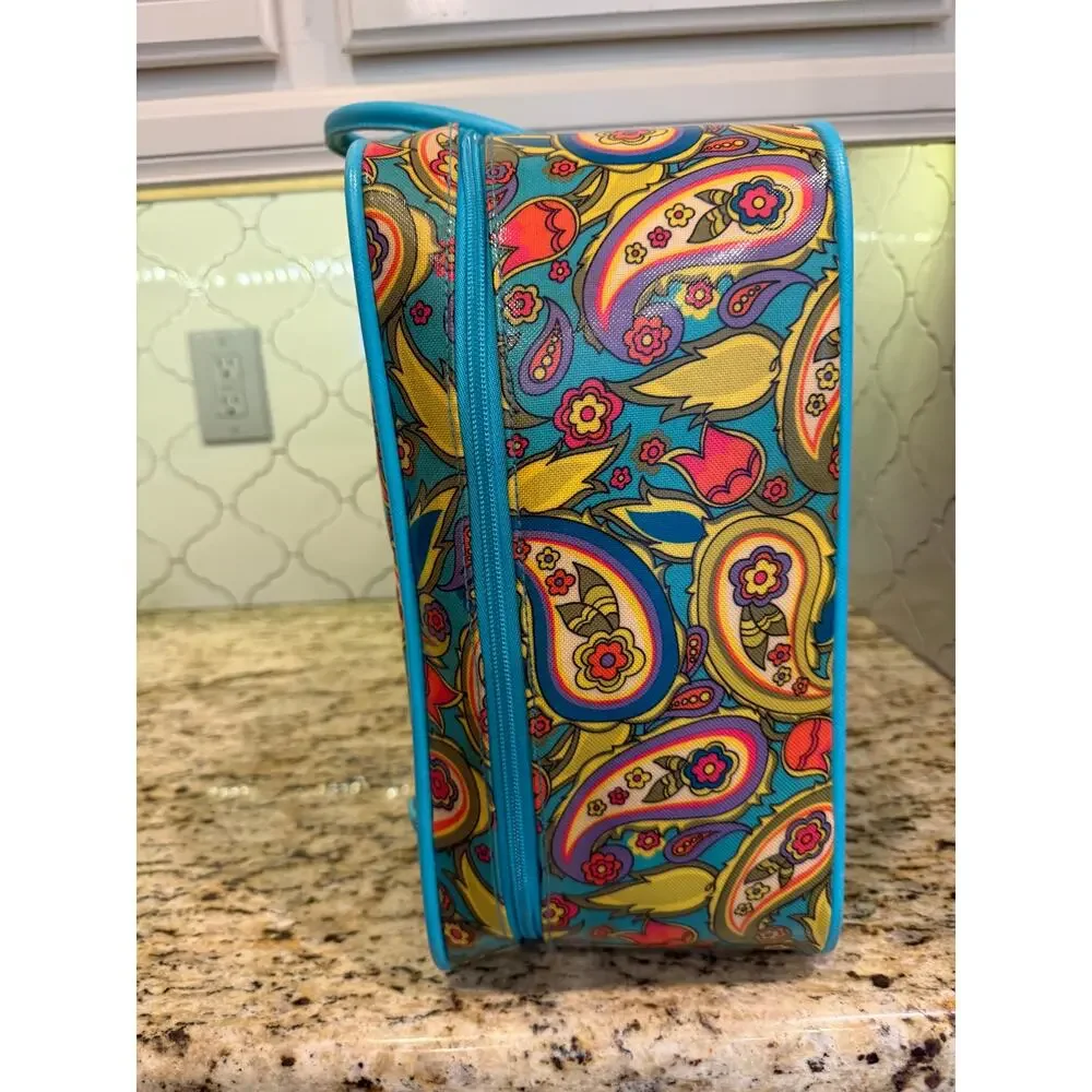 Double Dutch Club blue paisley carry-on flight travel bag